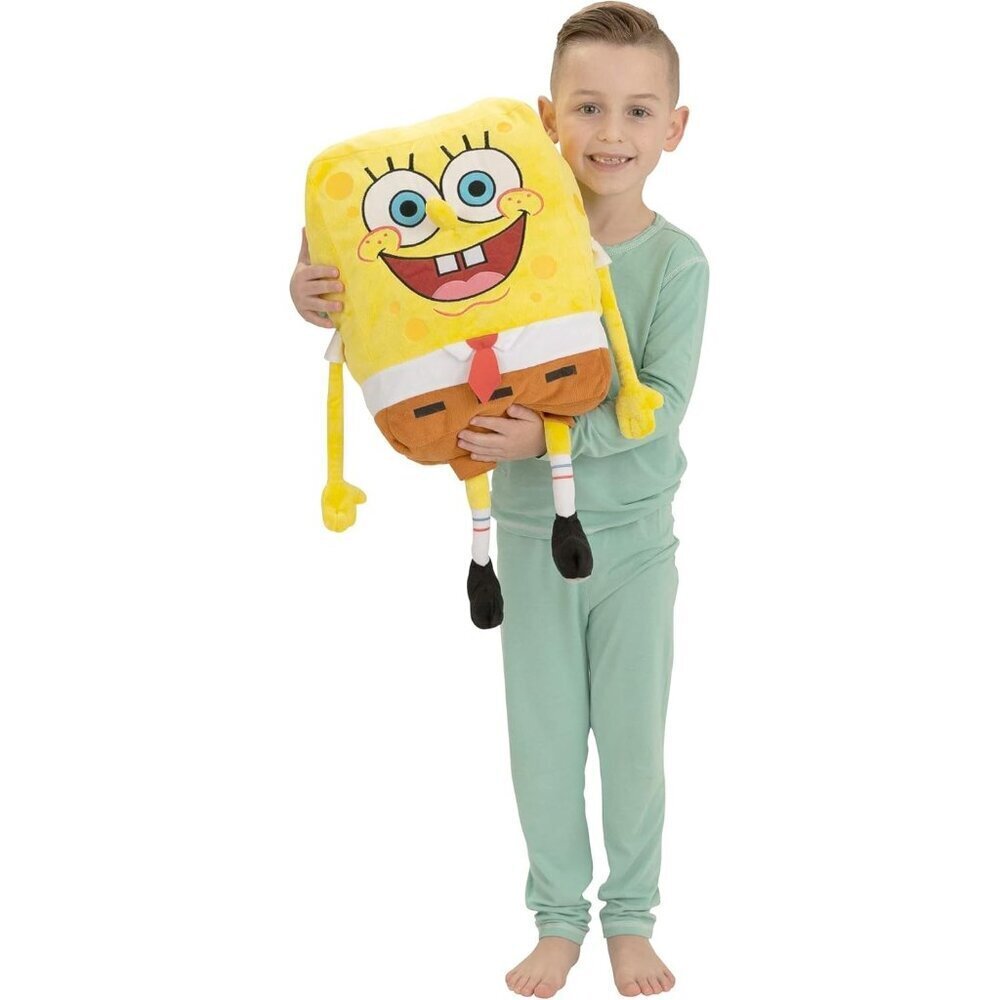 🆕 Kids Yellow Bedding Plush Cuddle Pillow Buddy One Size Spongebob Accessory